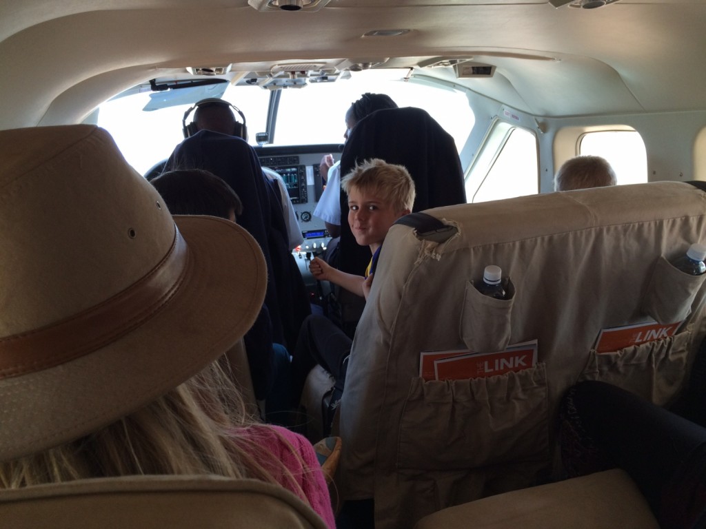 Ready to take-off! Det var plass til 12 passasjerer i flykabinen.